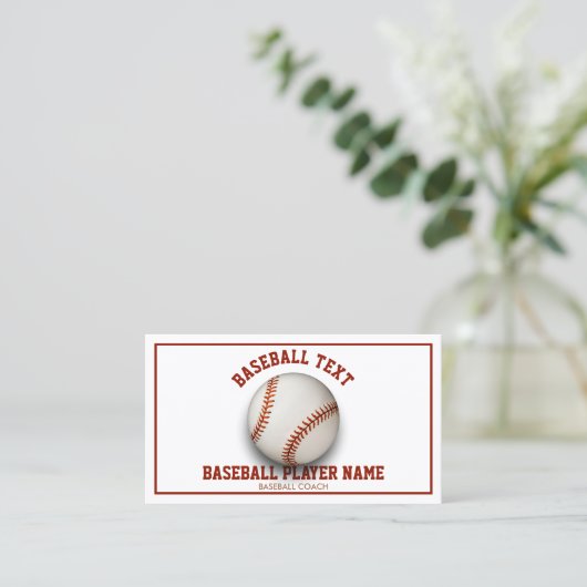 Sport Coach Baseball Visitekaartje (Staand voorkant)