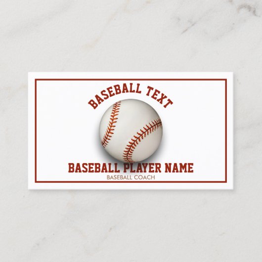 Sport Coach Baseball Visitekaartje (Voorkant)