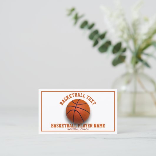 Sport Coach Basketball Visitekaartje (Staand voorkant)