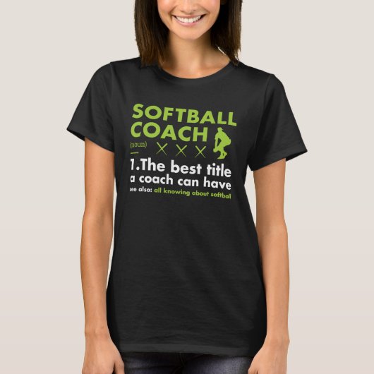 Sport Coach Definitie Softbal T-shirt (Voorkant)