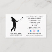 Sport Coach Male Golf Pro Instructor Sociale Media Visitekaartje (Voorkant)