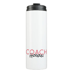 Sport COACH NAAM Team kleuren Rood Zwart Respect Thermosbeker