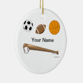 Sport Collage Keramisch Ornament (Rechts)