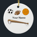 Sport Collage Keramisch Ornament<br><div class="desc">Gepersonaliseerde sportcollage</div>