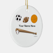 Sport Collage Keramisch Ornament (Rechts)