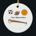 Sport Collage Keramisch Ornament<br><div class="desc">Gepersonaliseerde sportcollage</div>