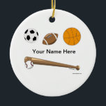 Sport Collage Keramisch Ornament<br><div class="desc">Gepersonaliseerde sportcollage</div>