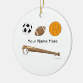 Sport Collage Keramisch Ornament (Links)