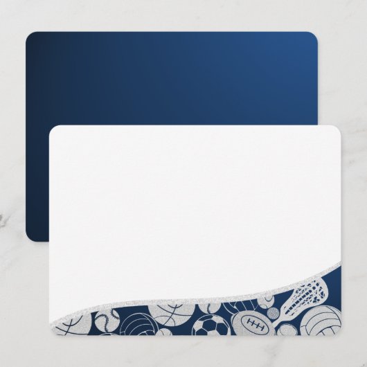 Sport Combinatie Vlakke Kaart Bedankt (Voorkant / Achterkant)