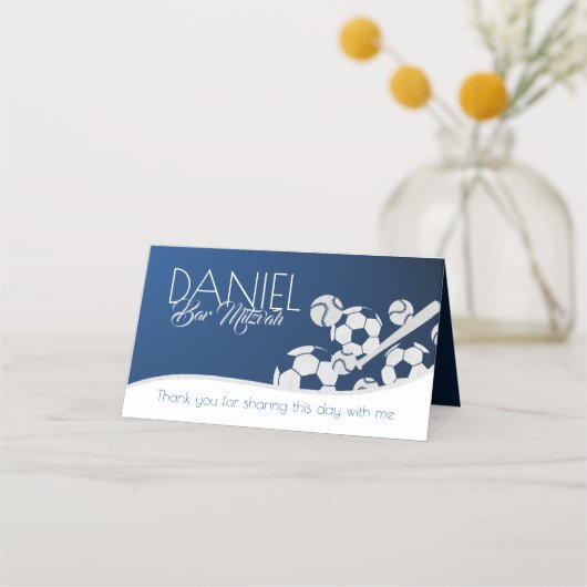 Sport Combo Voetbal Zitplaatsen Kaart Plaatskaartje (Achterkant)