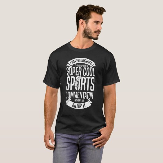 Sport Commentator sportsport Medewerkers 3 T-shirt (Voorkant volledig)