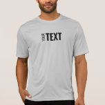 Sport Concurrent Silver Mannen Sjabloon Modern T-shirt<br><div class="desc">Voeg hier Jouw tekst toe aan de moderne Sjabloon Mannen sport-Tek concurrent Active Silver T-Shirt.</div>