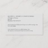 Sport Conditioning Coach Visitekaartje (Achterkant)