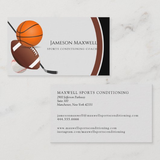Sport Conditioning Coach Visitekaartje (Voorkant / Achterkant)