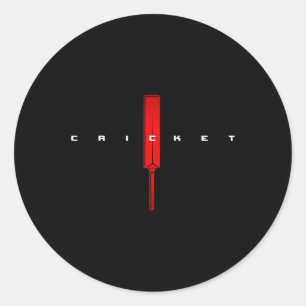 Sport Cricketspeler Ronde Sticker