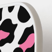 Sport Cute Roze Pret Dierprint Monogram Pickleball Paddle (Links Detail)