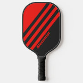  Sport Dark Stripes met naam Pickleball Paddle (Voorkant)