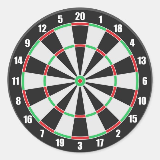 Sport Dart Board Ronde Sticker (Voorkant)