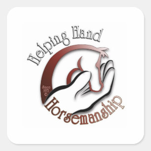 Sport de Helping Hand Horsemanship Logo! Vierkante Sticker