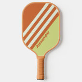 Sport Desert Cactus Stripes met Naam Pickleball Paddle (Achterkant)