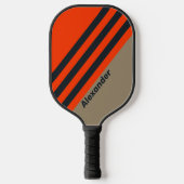  Sport Desert Meadow Stripes met Naam Pickleball Paddle (Voorkant)