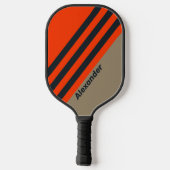  Sport Desert Meadow Stripes met Naam Pickleball Paddle (Achterkant)