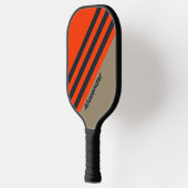  Sport Desert Meadow Stripes met Naam Pickleball Paddle (Links)