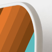 Sport Desert Teal Stripes with Name Pickleball Paddle (Links Detail)