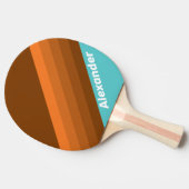 Sport Desert Teal Stripes with Name Tafeltennisbatje (Zijkant)