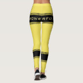 Sport Design Leggings tekst krachtig - uw kleuren (Achterkant)