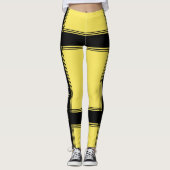 Sport Design Leggings tekst krachtig - uw kleuren (Voorkant)