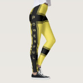 Sport Design Leggings tekst krachtig - uw kleuren (Rechts)