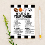 Sport die in uw Spel van het Baby shower van de Te Briefpapier<br><div class="desc">Dit is een Sportthema wat in Uw Spel van het Baby shower van de Telefoon is. *Wat zit er in je telefoon? - De gasten zullen punten voor elk punt krijgen dat zij op hun telefoon hebben. Wie de meeste punten krijgt, wint! Sport Met baby shower spelen, football met thema's...</div>