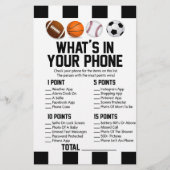 Sport die in uw Spel van het Baby shower van de Te Briefpapier (Voorkant)