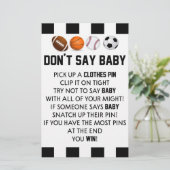 Sport die niet Baby shower spelen Briefpapier (Staand voorkant)