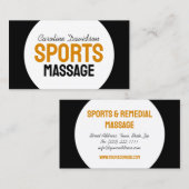 Sport Diep weefsel lichaam helende therapeut conta Visitekaartje (Voorkant / Achterkant)