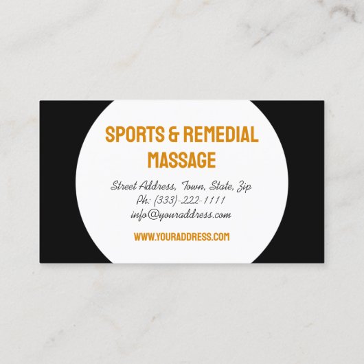 Sport Diep weefsel lichaam helende therapeut conta Visitekaartje (Achterkant)