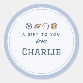 Sport "Een Cadeau van" Jongensnaam Sticker