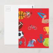 sport emoji briefkaart (Voorkant / Achterkant)