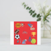sport emoji briefkaart (Staand voorkant)
