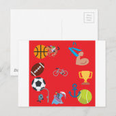 sport emoji briefkaart (Voorkant / Achterkant)