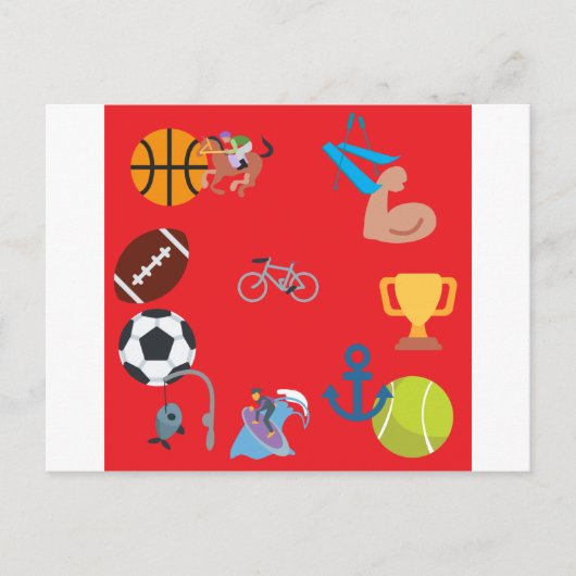 sport emoji briefkaart (Voorkant)