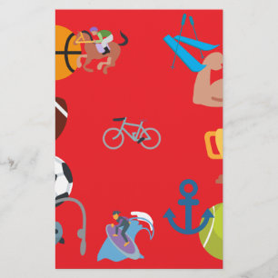 sport emoji briefpapier