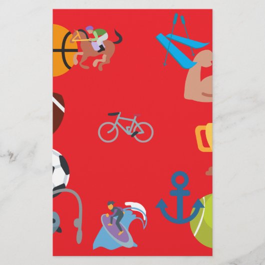 sport emoji briefpapier (Voorkant)