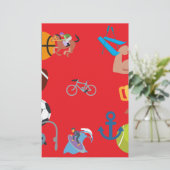 sport emoji briefpapier (Staand voorkant)
