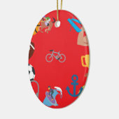 sport emoji keramisch ornament (Links)