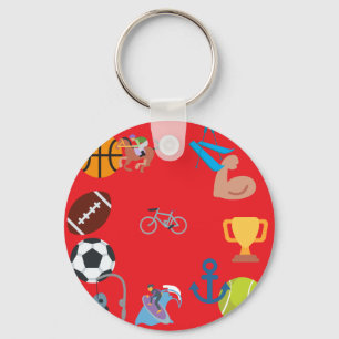 sport emoji sleutelhanger