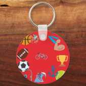 sport emoji sleutelhanger (Voorkant)