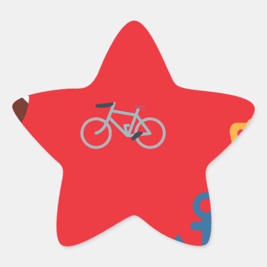 sport emoji ster sticker (Voorkant)