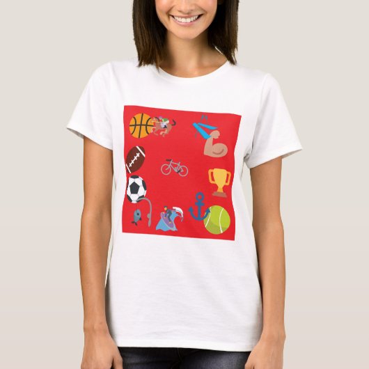 sport emoji t-shirt (Voorkant)
